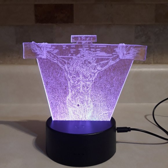 LED light up lamp of Jesus on the cross - Picture 5 of 7